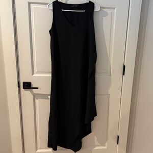 Hatch Black Asymmetric Midi Dress